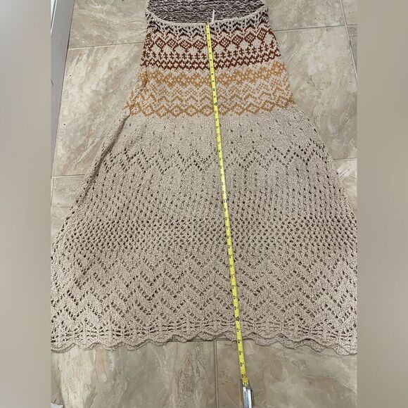 Free People Ikat Oasis Maxi Dress Halter Crochet 
Knit buckles size M NWT - Picture 12 of 12